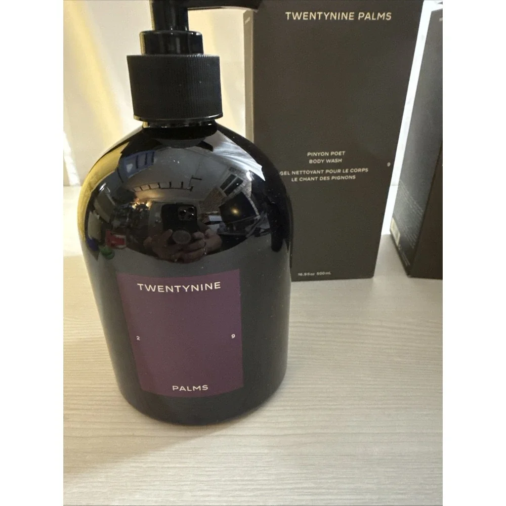 Twenty Nine Palms Body Wash Hand Wash‎ Set 16.9oz Spa Bottles New